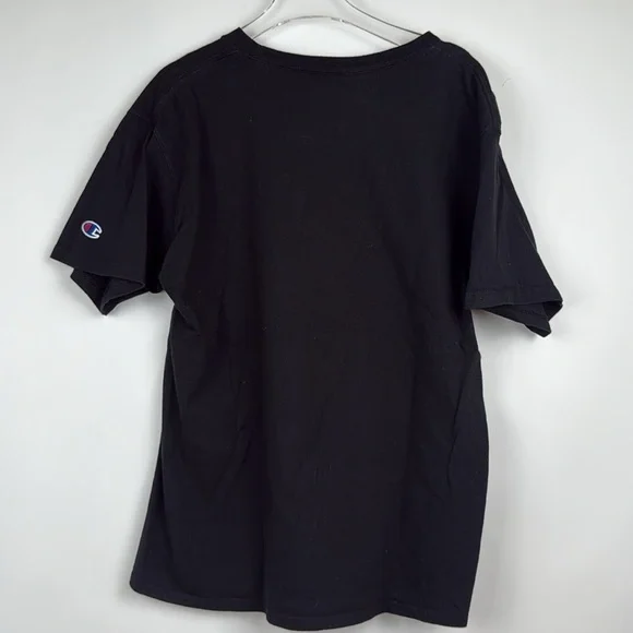 Champion Black Men Crew Neck Short‎ Sleeves T-Shirt Size Medium - Picture 6 of 7